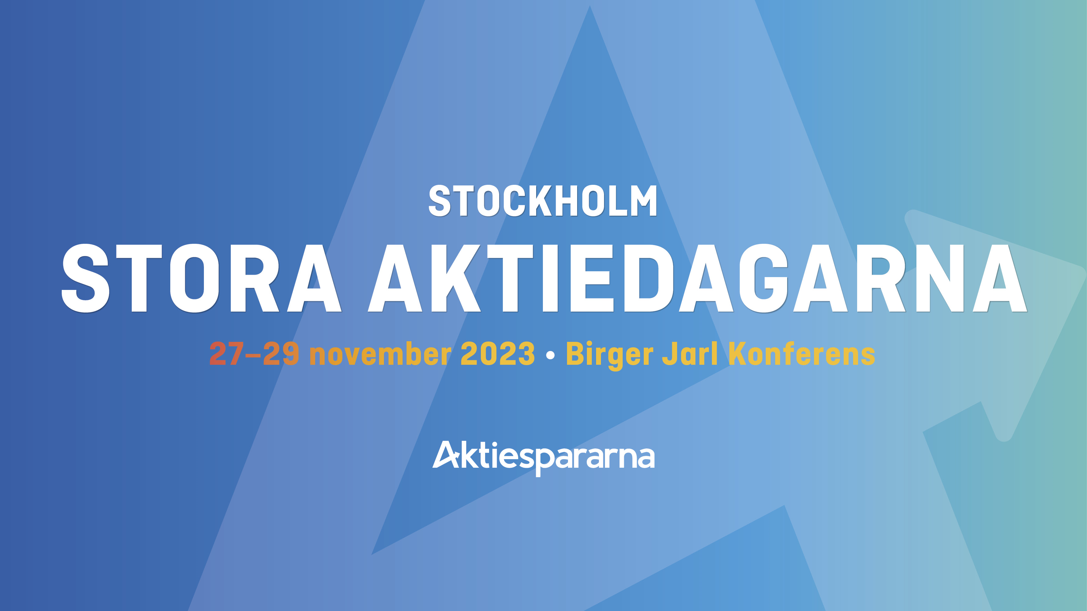 Nils Malmros (VD) på Stora Aktiedagarna i Stockholm 2023